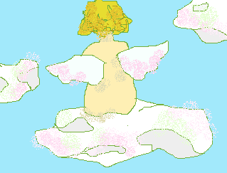 天使の背中のイラスト画像